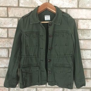 Olive green utility jacket